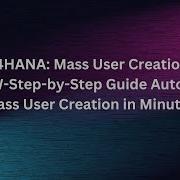 SAP S 4HANA Mass User Creation Using LSMW Step By Step Guide Automate Mass User Creation In Minutes