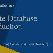 SQLite Database Introduction