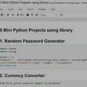 5 Mini Python Projects Using Library
