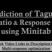 How To Predict Taguchi SN Ratios And Mean In Minitab Prediction Of Taguchi Results