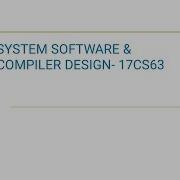 17CS63 SCD MODULE 1 Part 1 SIC And SICXE Architecture