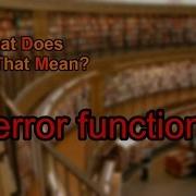 What Does Error Function Mean