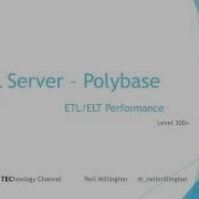 SQL Polybase Performance Importing ETL ELT