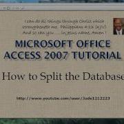 Access 2007 Tutorial 30 How To Split The Database