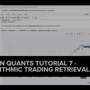 Python Quants Tutorial 7 Algorithmic Trading Refinitiv Developers