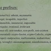 Prefixes And Initial Combining Forms