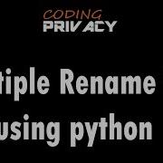 Multiple Rename Files Using Python