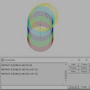 Drawing A Cylindrical Shape With REPEAT Command In MSW Logo