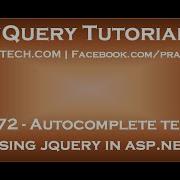Autocomplete Textbox Using Jquery In Asp Net