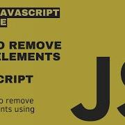 Как удалить HTML элементы с помощью JavaScript