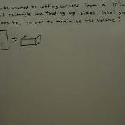 The Famous Box Problem Using Derivatives To Find The Maximum Volume Of A Box