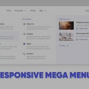 Responsive Mega Dropdown Menu HTML CSS