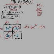 The Box Method Of Multiplying Polynomials