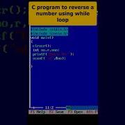 Reverse Number Program Using While Loop In C Program Part 59 C Programming Cprogramming