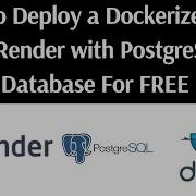 Разверните Docker приложение на Render с базой данных PostgreSQL БЕСПЛАТНО