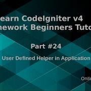 Learn CodeIgniter 4 Framework Tutorials 24 User Defined Helper In CodeIgniter 4