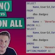 IN Vs Union All In SQL Server