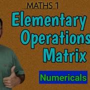 Elementary Row Operations In Matrix Numerical To Find Inverse Of Matrix Maths
