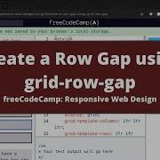 Create A Row Gap Using Grid Row Gap CSS Grid FreeCodeCamp Tutorial