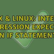 Unix Linux Integer Expression Expected In If Statement 2 Solutions