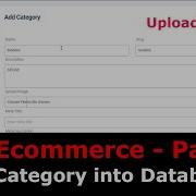 PHP Ecom Part 7 How To Insert Add Category With Image In Database In PHP MySQL Image Upload