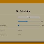 Simple Tip Calculator App In JavaScript