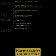 Discount Calculation Program In Python Python Programming Coders Point