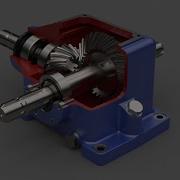 Spiral Bevel Gearbox 2 Render With SolidWorks Visualize Gear Render Animation Solidworks