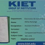 Adaptive Control Computerized Process Control