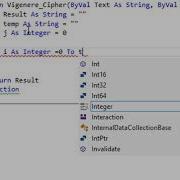 Vigenere Cipher Encryption In VB 2015