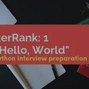 HackerRank Python Practice Say Hello World With Python