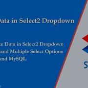 Remote Data In Select2 Dropdown With Ajax Using PHP