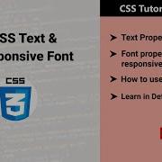 CSS Text And Font Responsive Font Size CSS Tutorial