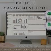 Multi Project Management Dashboard Project Planner Excel Google Sheet Template Project Task Tracker