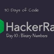 Day 10 Binary Numbers