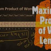 Maximum Product Of Word Lengths LeetCode 318 Coders Camp