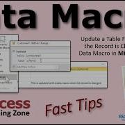 Update A Table Field Whenever The Record Is Changed Using A Data Macro In Microsoft Access