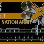 Seven Nation Army Drumless Track With Notation Trinity Grade 1
