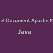 Создать файл Excel Java Apache POI