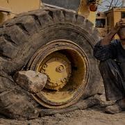 Caterpillar Loader Tire Burst On Site Big Stone Inside Tire Unbelievable Repair