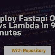 Deploy Fastapi On Aws Lambda In 9 Minutes