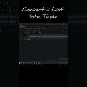 Convert A List Into A Tuple Python Pythonprogramming Python3 Pythontutorial