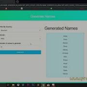Name Generator System