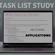 Complete BCBA Task List Study Guide BCBA Exam Study Guide Fifth Edition Part 2 Applications