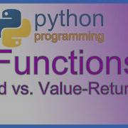 Python Void Vs Value Returning Functions And Coding Examples APPFICIAL