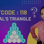 Leetcode 118 Pascal S Triangle CPP C Codewithanusha
