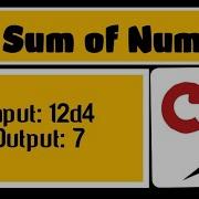 Sum Of Digits In A String Java Coding Sprint