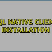 SQL Native Client Installation