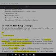 Advanced Php And Exception Handling