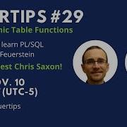 Feuertips 29 Polymorphic Table Functions With Chris Saxon
